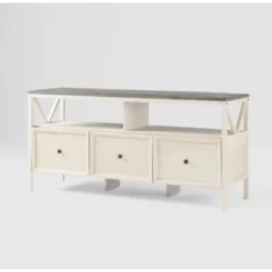 Farmhouse 3 Drawer Wood TV Stand For TVs Up To 65" - Saracina Home 37 Farmhouse 3 Drawer Wood TV Stand For TVs Up To 65" - Saracina Home -HOMES: Inside + Out Store GUEST 0072dd60 ce7c 4443 ae39 8934a2c1febb