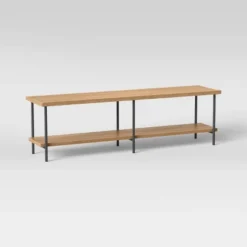 Wood And Metal TV Stand For TVs Up To 60" - Room Essentials™ 13 Wood And Metal TV Stand For TVs Up To 60" - Room Essentials™ -HOMES: Inside + Out Store GUEST 008e6b5f 4d43 465d 8784 80c8ca30ed60
