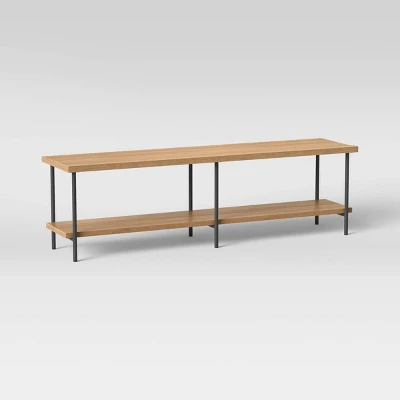 Wood And Metal TV Stand For TVs Up To 60" - Room Essentials™ 8 Wood And Metal TV Stand For TVs Up To 60" - Room Essentials™ - Image 6