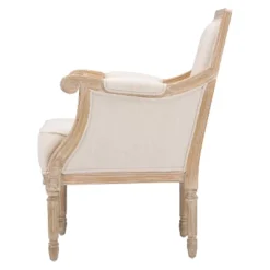 Chavanon Wood & Linen Traditional French Accent Chair Light Beige - Baxton Studio -HOMES: Inside + Out Store GUEST 024effc9 2762 404d af48 23c01f3274e2