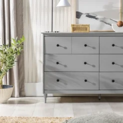 Stiva Classic Mid-Century Modern Horizontal 6 Drawer Dresser - Saracina Home -HOMES: Inside + Out Store GUEST 03a1f54e 4537 4cfe 8b24 c78de9815ace