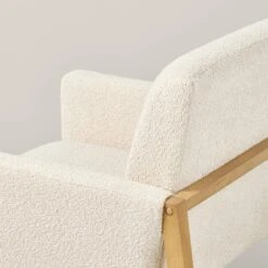 Boucle Upholstered Accent Arm Chair - Cream - Hearth & Hand™ With Magnolia -HOMES: Inside + Out Store GUEST 048e0445 498d 4ee6 88fb 43fc40b20dd3