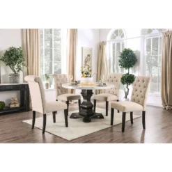 Buckley Round Dining Table White/Black - HOMES: Inside + Out -HOMES: Inside + Out Store GUEST 04e03818 39c9 492b 92d0 6cfdd97dac1c