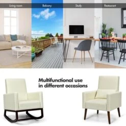 Tangkula 2-in-1 Upholstered Rocking Chair With Wood Leg & Pillow Relax Sofa Chair Light Grey/Beige/Dark Gray 17 Tangkula 2-in-1 Upholstered Rocking Chair With Wood Leg & Pillow Relax Sofa Chair Light Grey/Beige/Dark Gray -HOMES: Inside + Out Store GUEST 063d47aa 120b 44ab ab92 f371f567685f