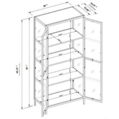 60" Crystal Cove Glass Cabinet Black - Threshold™ Designed With Studio McGee -HOMES: Inside + Out Store GUEST 077c9530 b6e5 4ff2 8a6c 21b25ae09cb5