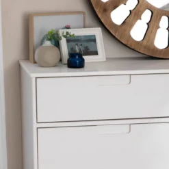 Mid-Century Modern Groove Wood 6 Drawer Dresser - Saracina Home -HOMES: Inside + Out Store GUEST 09189a25 a52f 4f7e 8d7c e7918ddf26d1