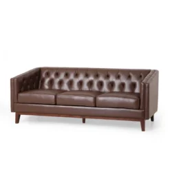 Ovando Contemporary Upholstered 3 Seater Sofa - Christopher Knight Home -HOMES: Inside + Out Store GUEST 09f60da1 8989 456c ac68 90edba24e79b