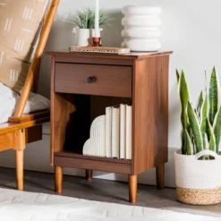 Stiva Classic Mid-Century Modern 1 Drawer Nightstand - Saracina Home 31 Stiva Classic Mid-Century Modern 1 Drawer Nightstand - Saracina Home -HOMES: Inside + Out Store GUEST 0a4baa60 f488 4a19 804a 1223b4432508