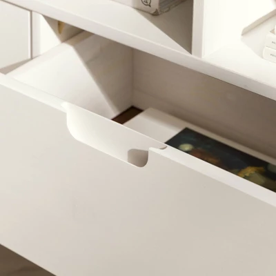 Cara Mid-Century Modern 3 Drawer Corner TV Stand For TVs Up To 58" - Saracina Home 12 Cara Mid-Century Modern 3 Drawer Corner TV Stand For TVs Up To 58" - Saracina Home - Image 10