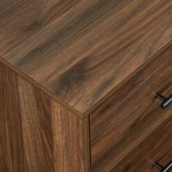 Sana Modern Triple Storage TV Stand For TVs Up To 80" Dark Walnut - Saracina Home -HOMES: Inside + Out Store GUEST 1aaee79e 19f9 4ed2 8ca6 aac7069e046b