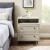 Transitional 2 Drawer Nightstand With USB Port - Saracina Home