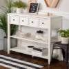 48" Farmhouse Solid Wood 2 Drawer Buffet White - Saracina Home -HOMES: Inside + Out Store GUEST 1d1895cc bd54 42de 972d 25c485b1ba6c