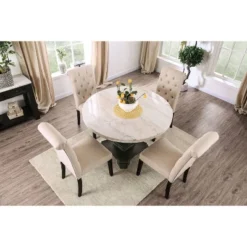 Buckley Round Dining Table White/Black - HOMES: Inside + Out -HOMES: Inside + Out Store GUEST 1eaec16e a22c 4046 aa25 778fad2ef351