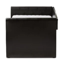 Twin Camino Modern And Contemporary Faux Leather Upholstered Daybed With Guest Trundle Bed - Baxton Studio -HOMES: Inside + Out Store GUEST 1f7e36e0 84ba 4e2f 89a2 174518db1999