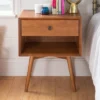 Greenberg 1 Drawer Mid-Century Modern Solid Wood Nightstand - Saracina Home -HOMES: Inside + Out Store GUEST 203abc16 9b7b 4d06 ae04 ccc2827fa5e7