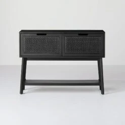 Wood & Cane Console Table With Pull-Down Drawers - Hearth & Hand™ With Magnolia 21 Wood & Cane Console Table With Pull-Down Drawers - Hearth & Hand™ With Magnolia -HOMES: Inside + Out Store GUEST 20528750 0c48 4495 9988 dee7756ece00