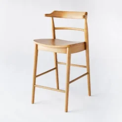 Kaysville Curved Back Wood Counter Height Barstool - Threshold™ Designed With Studio McGee -HOMES: Inside + Out Store GUEST 2155e535 1936 45f3 b994 efad299aa5d4