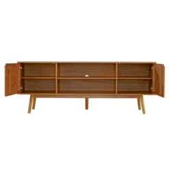 Solid Wood Mid-Century Modern TV Stand For TVs Up To 80" - Saracina Home -HOMES: Inside + Out Store GUEST 21c882f2 4627 4d0e a364 30f5fcdcd258