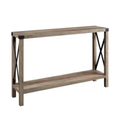 Sophie Rustic Industrial X Frame Entry Table - Saracina Home -HOMES: Inside + Out Store GUEST 2292a929 879a 40c9 b1e6 a320c41470f7