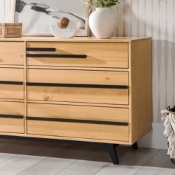 Modern 6 Drawer Double Dresser With Long Handles - Saracina Home 33 Modern 6 Drawer Double Dresser With Long Handles - Saracina Home -HOMES: Inside + Out Store GUEST 2398d437 3c82 46a2 a321 290def367454
