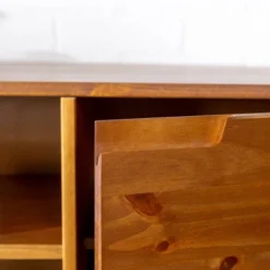 Solid Wood Mid-Century Modern TV Stand For TVs Up To 65" - Saracina Home -HOMES: Inside + Out Store GUEST 24388e01 9630 463f 8a30 f252940cc164