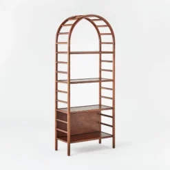 72" Holladay Curved Wooden Bookcase - Threshold™ Designed With Studio McGee 24 72" Holladay Curved Wooden Bookcase - Threshold™ Designed With Studio McGee -HOMES: Inside + Out Store GUEST 245145c7 43e9 43cb 9096 d7c8d5f6dc83