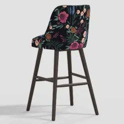 Geller Modern Counter Height Barstool In Botanical Grant Floral Ink - Threshold™ -HOMES: Inside + Out Store GUEST 262b327f e7a7 45cb 9f89 834fa21078ad