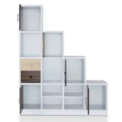 61.5" Hirsch Contemporary Bookcase White - HOMES: Inside + Out -HOMES: Inside + Out Store GUEST 26e17df7 0b56 4f13 b819 335e0110926e