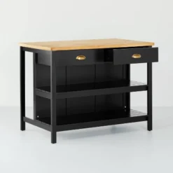 Wood Kitchen Island Table With Storage Black/Natural - Hearth & Hand™ With Magnolia 12 Wood Kitchen Island Table With Storage Black/Natural - Hearth & Hand™ With Magnolia -HOMES: Inside + Out Store GUEST 2ba3ead7 b5df 4db4 b48a 075519e1db85