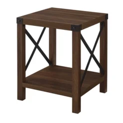 Sophie Rustic Industrial X Frame Side Table - Saracina Home -HOMES: Inside + Out Store GUEST 2eab057f bcba 405f a0cf 6f98e2aca435