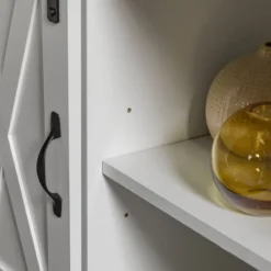 Transitional Sliding Barndoor Highboy TV Stand For TVs Up To 58" - Saracina Home -HOMES: Inside + Out Store GUEST 2ec80a84 9305 4427 a645 b2081089efba