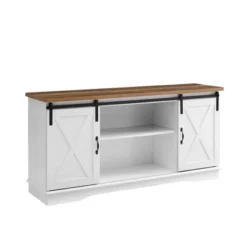 Modern Transitional Sliding Barndoor TV Stand For TVs Up To 65"- Saracina Home -HOMES: Inside + Out Store GUEST 2f913d69 9569 41d2 aad7 830c710cc2a8