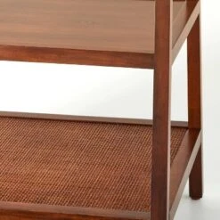 40" 4-Shelf Wood & Cane Transitional Ladder Bookshelf - Brown - Hearth & Hand™ With Magnolia -HOMES: Inside + Out Store GUEST 3040d2a5 9efe 452f 8f76 ba8a65aaf668