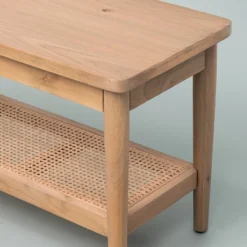 Wood & Cane Bench Natural - Hearth & Hand™ With Magnolia -HOMES: Inside + Out Store GUEST 3148ecc4 67d2 4687 b753 97399c771307