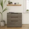 Arobas 3 Drawer Filing Cabinet Bark Gray - Nexera -HOMES: Inside + Out Store GUEST 325943c5 f3cb 455b b506 3e5cbbf78169