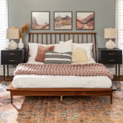 Boho Solid Wood Spindle Platform Bed - Saracina Home 29 Boho Solid Wood Spindle Platform Bed - Saracina Home -HOMES: Inside + Out Store GUEST 34e37aae 945b 4e1c b588 d216ba7b0bcd