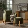 Elroy Round Velvet Ottoman With Wooden Legs - Threshold™ Designed With Studio McGee -HOMES: Inside + Out Store GUEST 35cce691 012f 40d4 8d1f 0c2de46e1feb