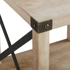 Set Of 2 Sophie Rustic Farmhouse X Frame Side Tables - Saracina Home -HOMES: Inside + Out Store GUEST 384841a6 6457 4b3c 8b28 0bfc3c51f790