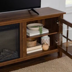 Tasi Transitional Farmhouse Glass Window Pane Door With Electric Fireplace TV Stand For TVs Up To 80" - Saracina Home 23 Tasi Transitional Farmhouse Glass Window Pane Door With Electric Fireplace TV Stand For TVs Up To 80" - Saracina Home -HOMES: Inside + Out Store GUEST 3996fb8e b862 40de b082 15ae3d8376e2