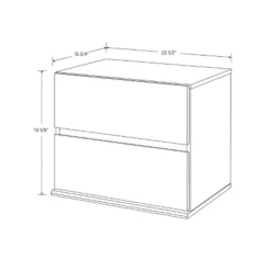 2 Drawer Modular Nightstand White - Room Essentials™ -HOMES: Inside + Out Store GUEST 3a4737e7 4084 4aa8 9faa fdad66f90a9c