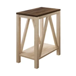 Taylen A Frame Farmhouse Open Storage Side Table - Saracina Home -HOMES: Inside + Out Store GUEST 3df789ae 3a0b 4805 a0b3 5cbdbb3d034b