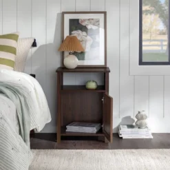 Georgia Single Door Storage Nightstand - Saracina Home -HOMES: Inside + Out Store GUEST 3e74ea6f bd1b 4c46 9b45 39ed26ce001b