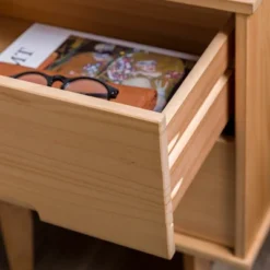 Mid-Century Modern Wood Nightstand - Saracina Home -HOMES: Inside + Out Store GUEST 3ea28490 7685 4c60 a1be 889c69b2af02