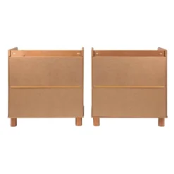 Set Of 2 Katie Transitional Tray Top 1 Drawer Solid Wood Nightstands Caramel - Saracina Home -HOMES: Inside + Out Store GUEST 420c10fa 8ed1 4125 9ad3 0f1386a55bac