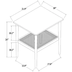 Wood & Cane Square Accent Side Table - Hearth & Hand™ With Magnolia -HOMES: Inside + Out Store GUEST 46b28839 eb42 4b32 a0f7 6d40fd6b5238