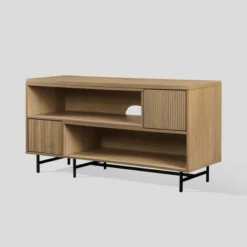 Modern Reeded Door Extendable TV Stand For TVs Up To 50" - Saracina Home -HOMES: Inside + Out Store GUEST 477dbe29 17b9 4045 b470 35d21aade85d