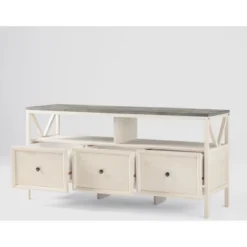 Farmhouse 3 Drawer Wood TV Stand For TVs Up To 65" - Saracina Home 34 Farmhouse 3 Drawer Wood TV Stand For TVs Up To 65" - Saracina Home -HOMES: Inside + Out Store GUEST 47fafb98 b85e 468b 9df3 9537ab731ccb