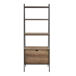 72" Open Shelf And Closed Storage Cabinet Ladder Bookcase - Saracina Home -HOMES: Inside + Out Store GUEST 48b42602 a941 4f60 80c3 bd3ce1969bfa