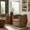 Vernon Upholstered Barrel Swivel Chair Light Brown Velvet - Threshold™ Designed With Studio McGee 1 Vernon Upholstered Barrel Swivel Chair Light Brown Velvet - Threshold™ Designed With Studio McGee -HOMES: Inside + Out Store GUEST 49ad11ce 22be 4758 9076 a63435d35d59