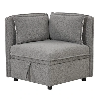 122.8" Minimalist Convertible Modular Sofa, Upholstered Sectional Sofa Couch With 5 Pillows-ModernLuxe 15 122.8" Minimalist Convertible Modular Sofa, Upholstered Sectional Sofa Couch With 5 Pillows-ModernLuxe - Image 13